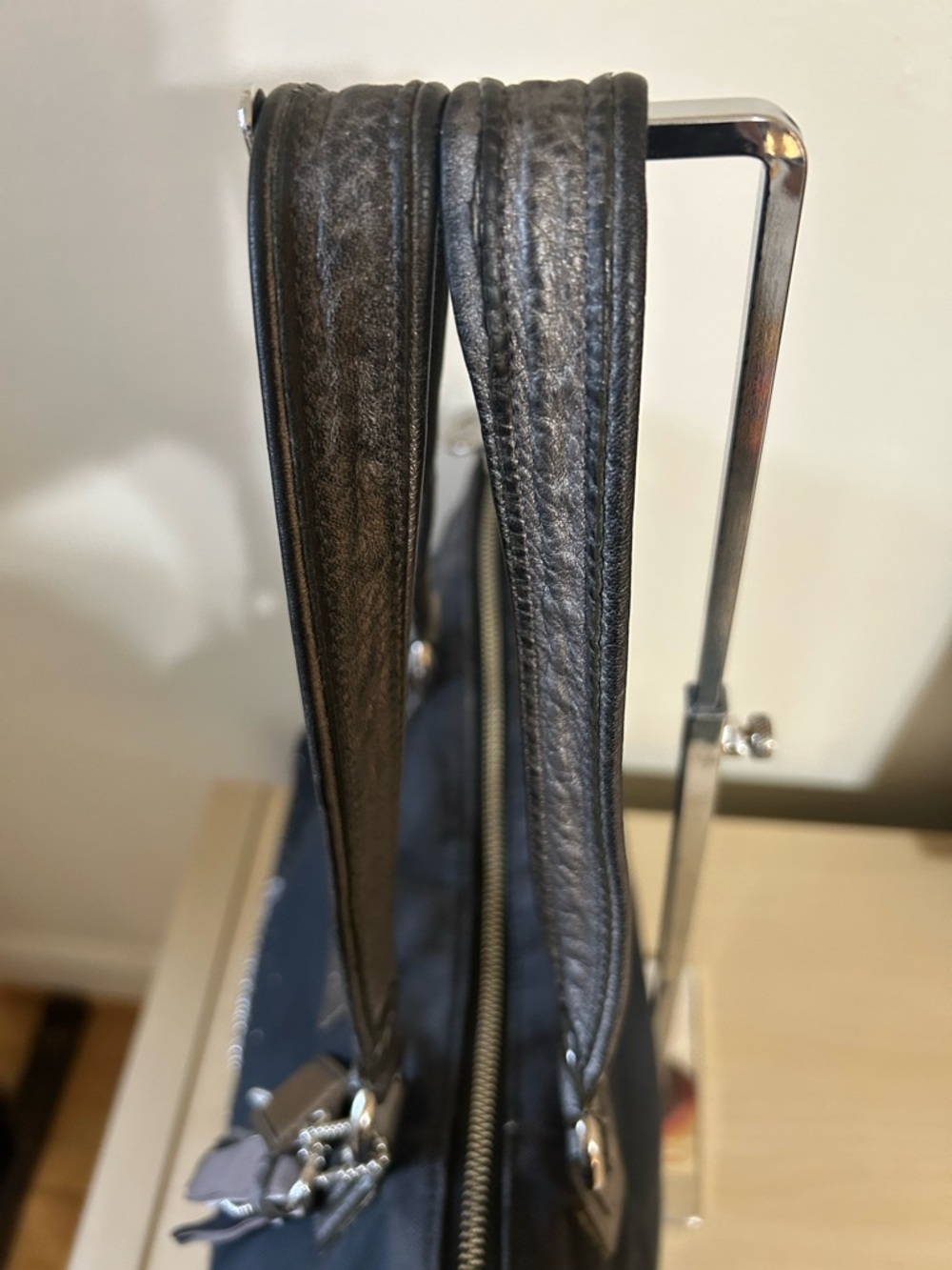 Coach Poppy Black Denim Rhinestone Tote 16319 - Picture 10 of 16